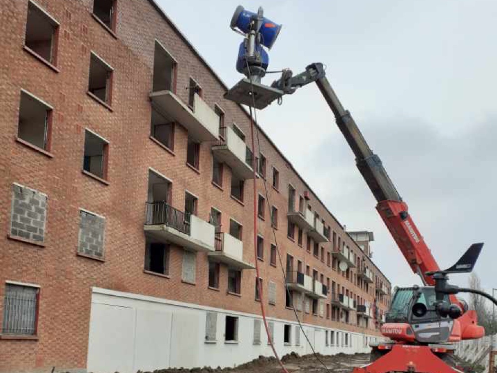 Chantier de démolition des immeubles LMH boulevard de Metz à Lille