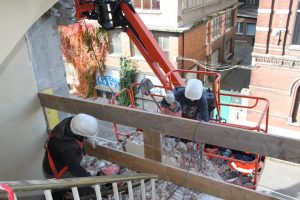 Chantier de démolition de bâtiment à Lille - Projet Métronom Lille