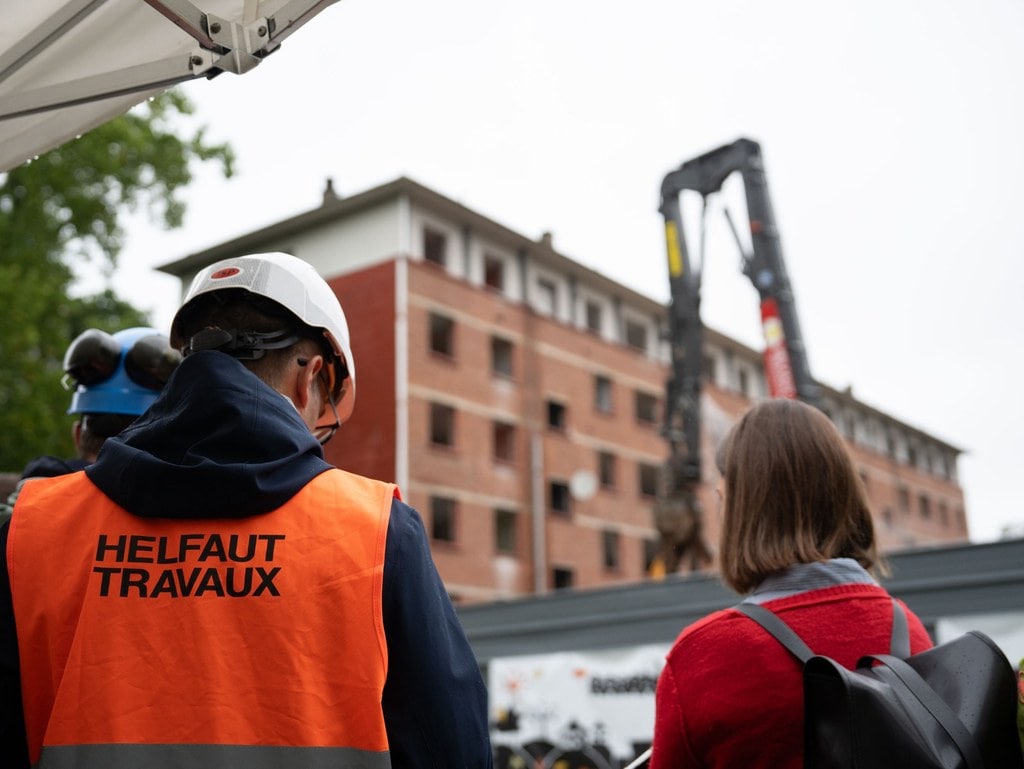 Chantier démolition grande hauteur - Helfaut Travaux